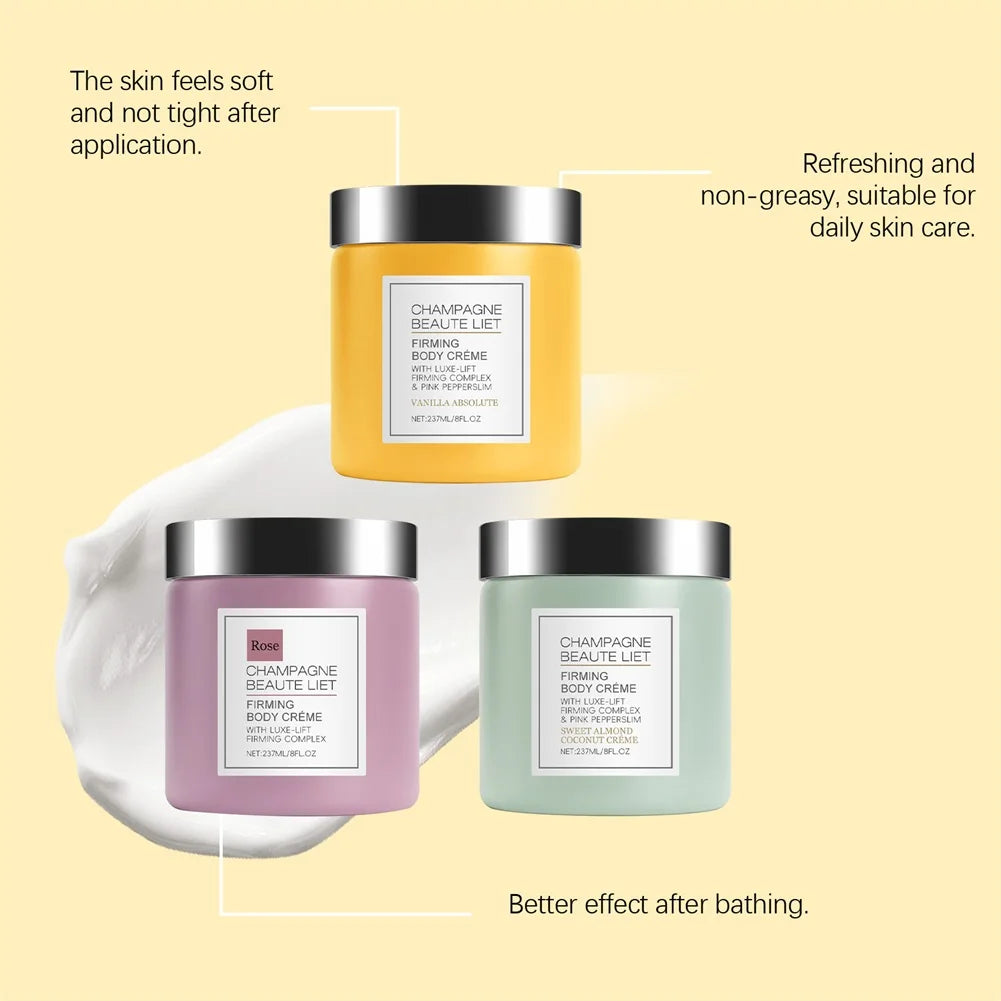Champagne Firming Body-Cream with Pepperslim anti Wrinkle Skin Tightening Cream Daily Hydrating Body Lotion for Men and Women