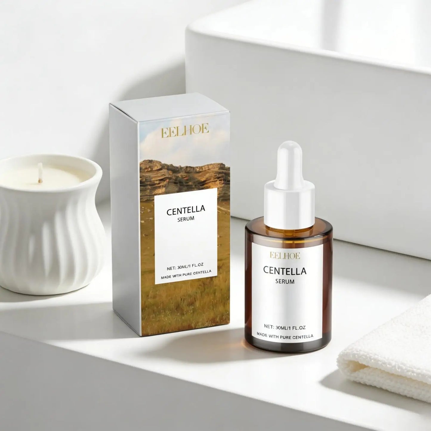Centella Facial Serum Pore Shrinking Soothing Moisturizing Skin Barrier Repair Care Hyaluronic Acid Face Serum Ampoule