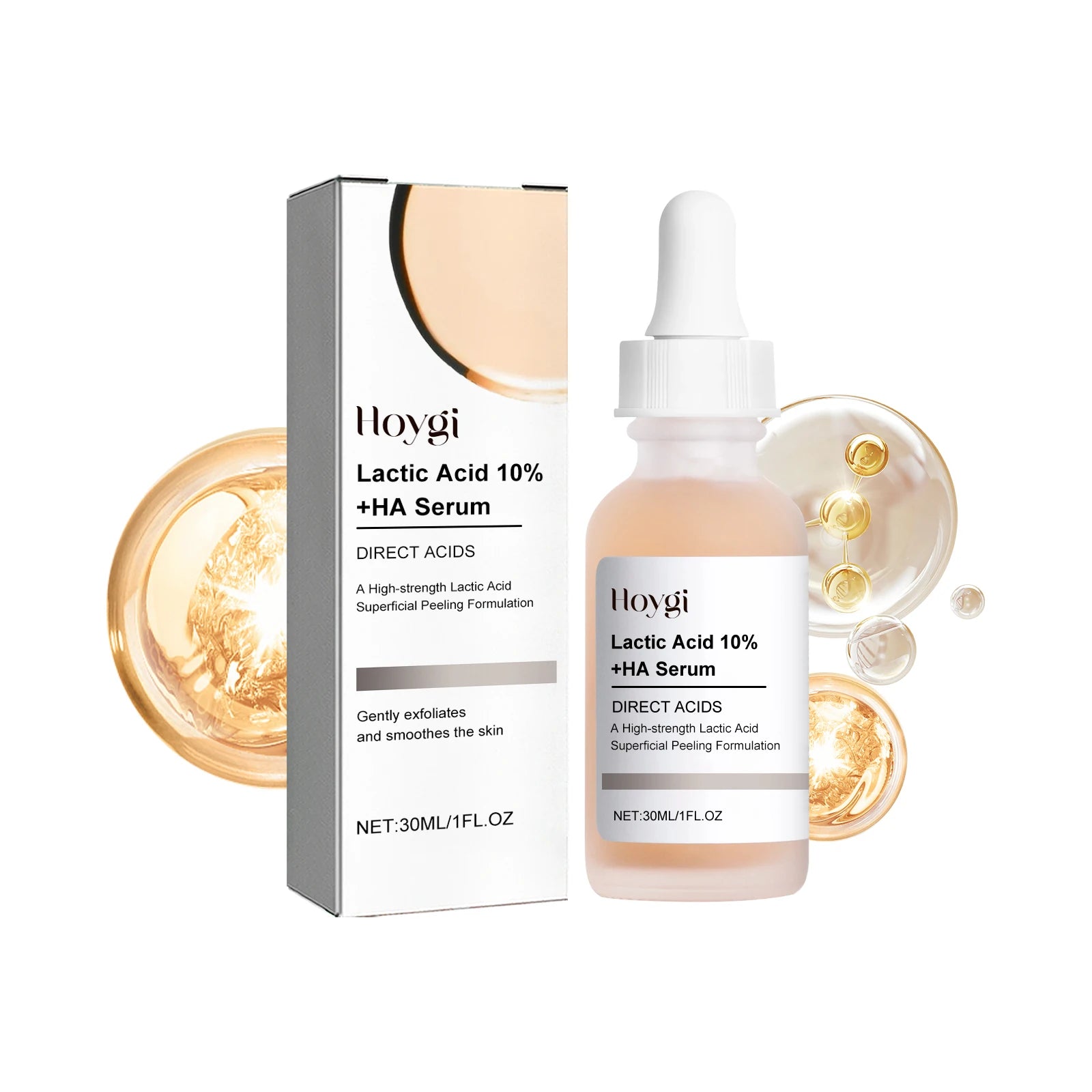 Lactic Acid Facial Serum Acne & Blemish Reducing Pore Shrinking Minimizing Essence Moisturizing Firming Smooth Brightening Serum