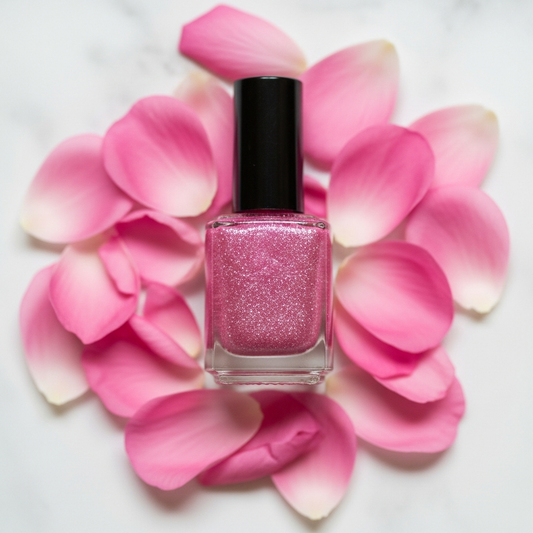 Pink Glitter Gel Nail Polish