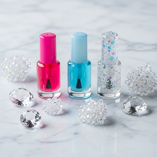 Jelly Glitter Gel Nail Polish Set Pink Blue Clear